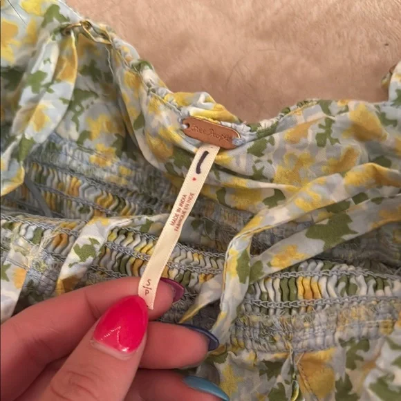 Free people Floral Yellow and green Sundress - Picture 3 of 3